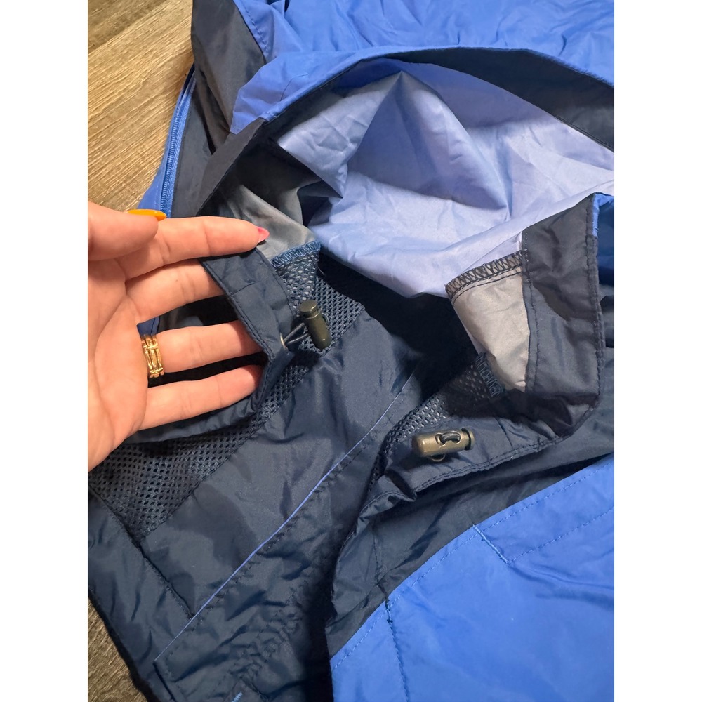 Columbia Mens Blue Colorblock Hooded Windbreaker Jacket Full Zip Large - Picture 3 of 5